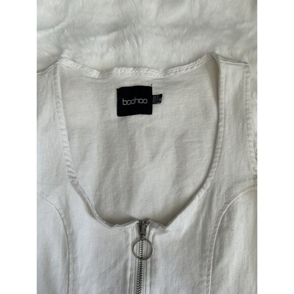 Boohoo Casual White Dress Size 8 - Picture 4 of 5
